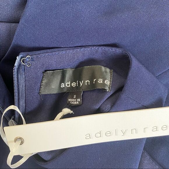 NEW Adelyn Rae Fit-and-Flare Navy Blue Dress S - Picture 11 of 12